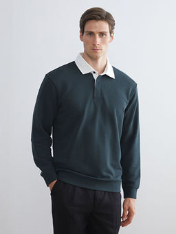 Polo Yaka Erkek Sweatshirt
