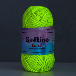 Цена за 2 шт. Пряжа для вязания спицами, крючком светящаяся 100% лавсан Softino «Сияй», 50 г, 50 м, белая