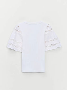 Приталенная футболка с шитьем на рукавах ZR2605023419-2 / Zarina