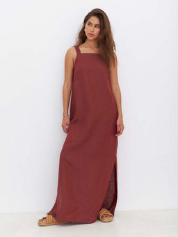 Сарафан длинный D010 1_RED/Красный