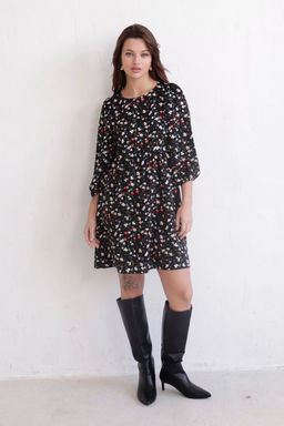 Martichelli Платье чёрное в цветок  фото 10