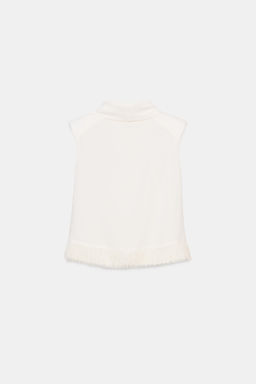 TOP WITH SHOULDER PADS AND FRINGING - Zara фото 15