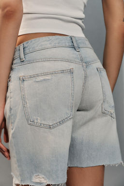 BERMUDA DENIM TRF TIRO MEDIO / Azul claro - Zara фото 4