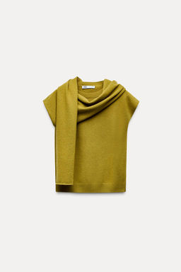 100% WOOL SCARF KNIT TOP - Zara фото 6