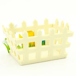 Пасхальный декор корзинка белого цвета Цыпленок 10х16х9 см - Simaland фото 2