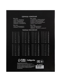 Цена за 250 шт. Тетрадь 12 листов в клетку Calligrata «Грибы», блок офсет, 5 В МИКС