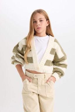 Кардиган для девочек с V-образным вырезом