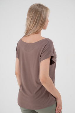 Футболка женская из вискозы Лирика какао You are safe - Амадэль фото 5