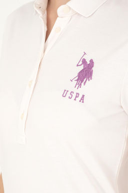 Женская базовая футболка цвета экрю Неожиданная скидка в корзине - U.s. polo assn фото 7