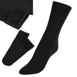 Носки женские р. 35-39 ТЕПЛЫЕ ФЛИС / ZS17 /уп 10/300/ ОДНА ПАРА (Черный)