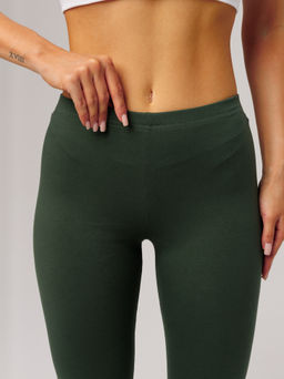 Трикотажные женские бриджи LINGEAMO темно-зеленые КБ-24 (12) фото 2