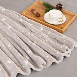 Плед светящийся в темноте Этель Звезды цв.серый 180*200 см,100% п/э, корал-флис, 220 гр/м2  фото 8