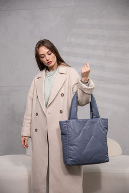 Серо-голубой шоппер S.Lavia  фото 8