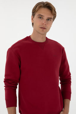Erkek Koyu Frambuaz Basic Sweatshirt Sepette S_rpriz _ndirim - U.s. polo assn фото 2