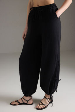 Trendyolmilla Tas Dokuma Baglama Detayl? 100% Pamuk Plaj Pantolon TBESS25PL00008  фото 7