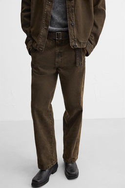 LIMITED EDITION RELAXED BELT JEANS - Zara фото 5