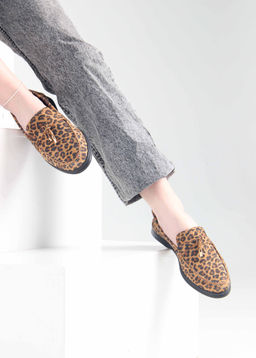 Лоферы туфли 170.2614bl. коричневый леопард