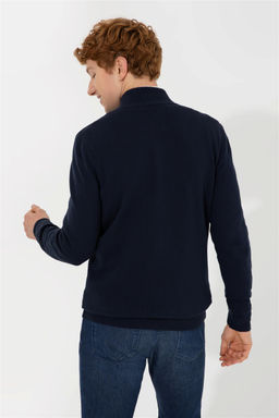 Мужской темно-синий трикотажный кардиган Basic - U.s. polo assn фото 11