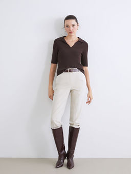 Polo Yaka Kad?n Triko Kazak