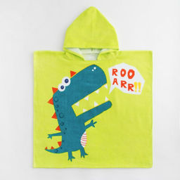 Полотенце-пончо детское махровое Крошка Я Дино 60*120см, 100% хлопок  фото 8