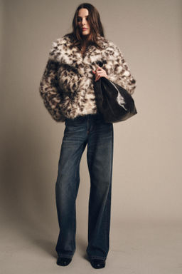 ANIMAL PRINT FAUX FUR JACKET ZW COLLECTION - Zara фото 5