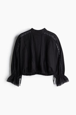Blusa de algod?n con inserciones de encaje - H&m фото 2