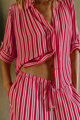 CAMISA FLUIDA RAYAS / Multicolor