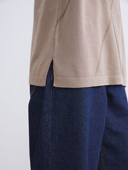 Bisiklet Yaka Ta?l? Kad?n Triko Kazak