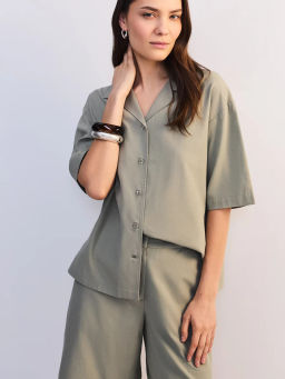 Блуза оверсайз из хлопка и вискозы ZR2605012010-150 / Zarina