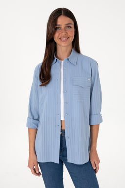 Kad_n Mavi Uzun Kollu G_mlek Sepette S_rpriz _ndirim