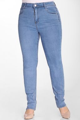 Джинсы женские голубые с высокой посадкой