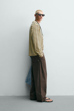 PANTAL?N RELAXED FIT ESPIGA / Marr?n - Zara фото 4