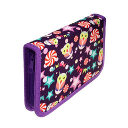 Пенал школьный «Совы», 13×19.5 см, 1 секция, на молнии, ткань