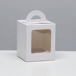 Коробка для 1 капкейка, белая, 9.2×9.2×11.1 см