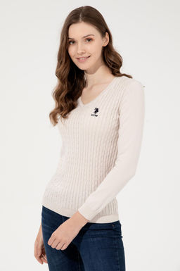 Kad_n Krem Basic Kazak