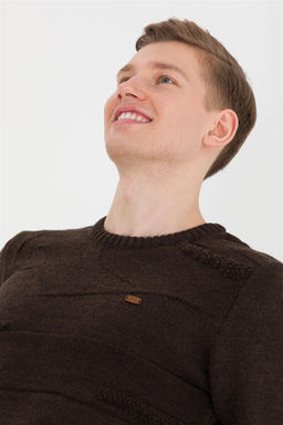 U. S. Polo Assn Мужской вязаный свитер кокосового цвета с круглым вырезом - U.s. polo assn фото 9