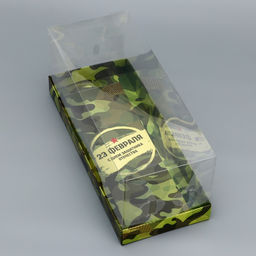 Цена за 5 шт. Коробка с прозрачной крышкой под рулет, 23 февраля, 30?12?12 см