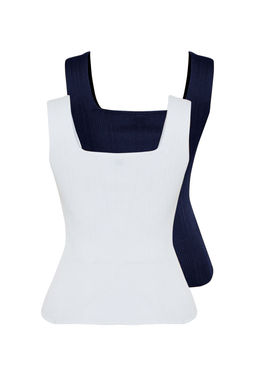 Trendyolmilla Siyah-Ekru Basic Ikili Paket Triko Ince Bluz TWOSS24BZ00623  фото 5