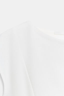 TOP PELUM PIQU? MANGA CORTA / Blanco roto - Zara фото 8