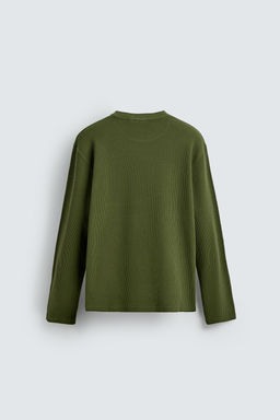 CAMISETA ESTRUCTURA WAFFLE / Khaki - Zara фото 9