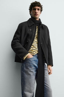 WOOL BLEND COAT WITH FIREMAN CLASP FASTENING - Zara фото 6