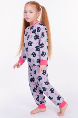 Пижама из футера двухнитки с начесом для девочки Bonito  фото 2