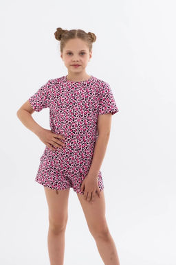Хлопковая пижама для девочки с шортами Happyfox