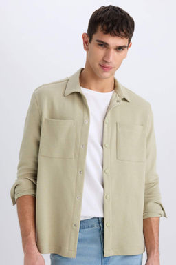Regular Fit Basic Duz Uzun Kollu Gomlek - Defacto фото 2