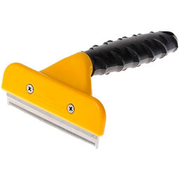 Расческа - пуходерка для вычесывания подшерстка "ЛАПКИ и ЦАРАПКИ", цвет как на фото, 10*15см (блистер)