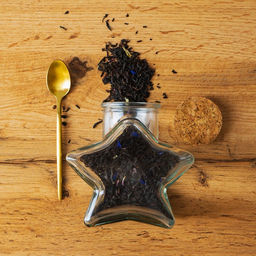 Банка стеклянная для хранения сыпучих продуктов Доляна «Парфе. Звезда», 350 мл, 6.5×11.5 см, с пробковой крышкой