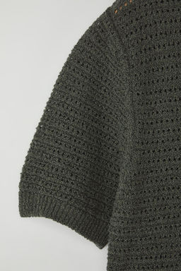 TRENDYOL MAN Limited Edition Haki Regular Apas Yaka Dokulu Triko T-shirt TMNSS25PO00027 - Trendyolmilla фото 8