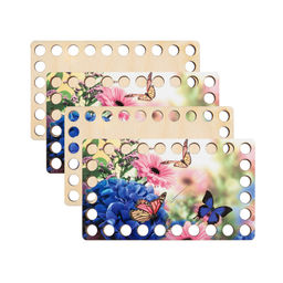 Заготовка для декорирования Love2art ДВ-03 Набор донышек для вязания Глянцевый фанера 12 х 7 х 0.4 см 4 шт 04 Бабочки  фото 3