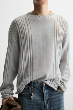 OPEN KNIT TEXTURED SWEATER - Zara фото 6