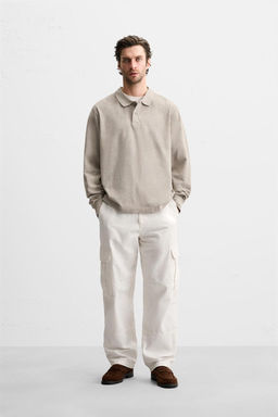 TEXTURED PIQUE POLO SHIRT - Zara фото 9